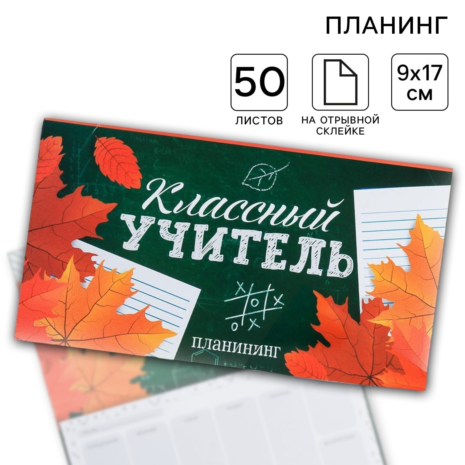 Планер мини с отрывными листами "Классный учитель" 50 л на склейке