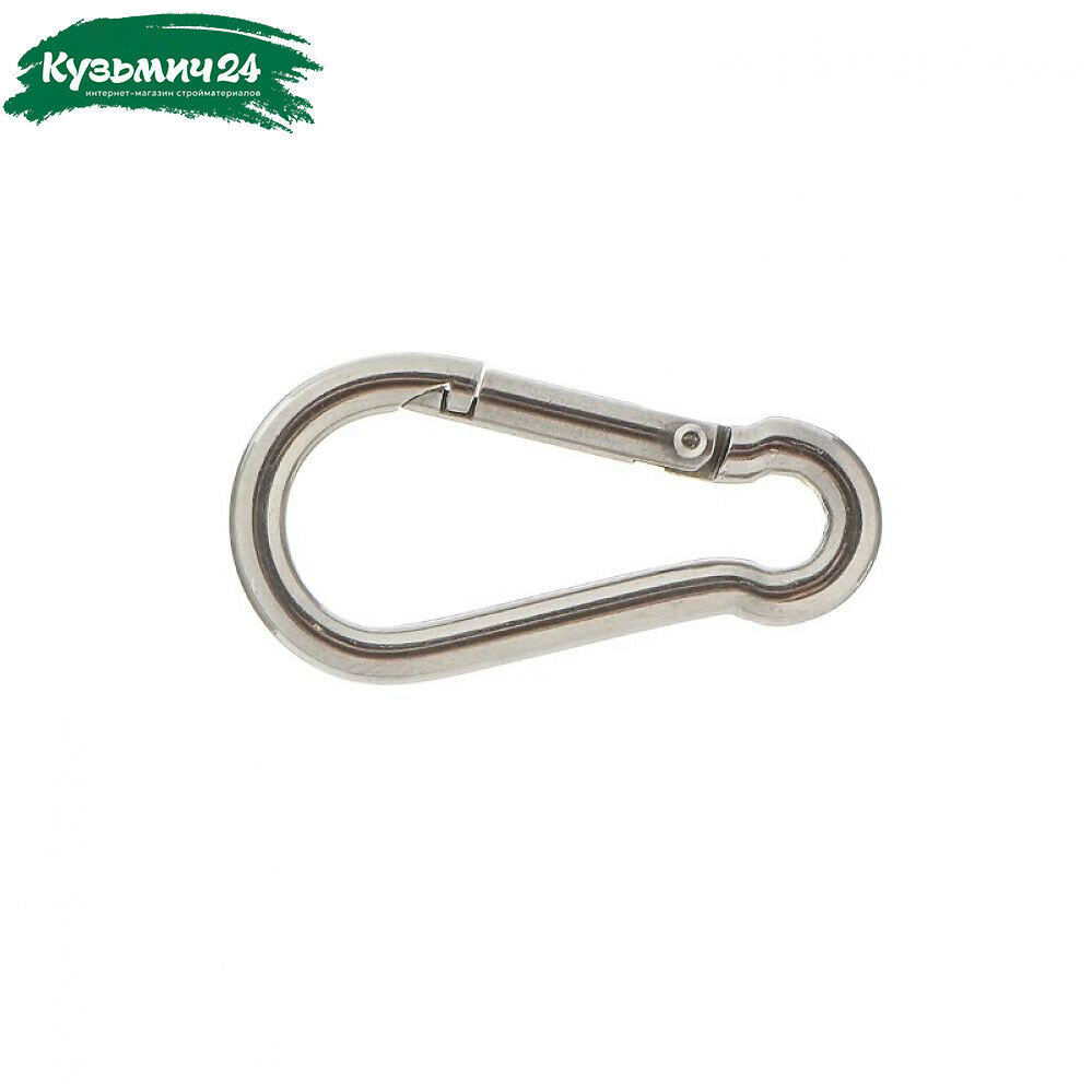 Карабин пожарный d-10 мм нержавеющая сталь AISI 304