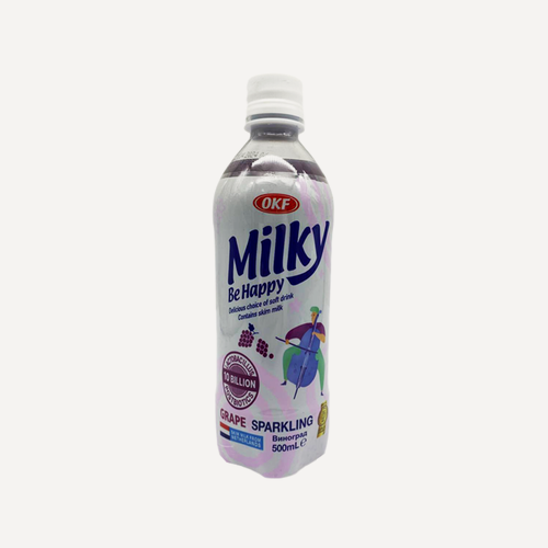 Изображение товара Напиток газированный безалкогольный Milky be Happy OKF со вкусом винограда 500 мл, Южная Корея