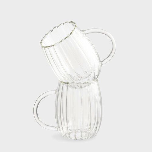 Кружка Kuchenland 250 мл 2 шт стеклянная Б перламутр Air polar 2290₽