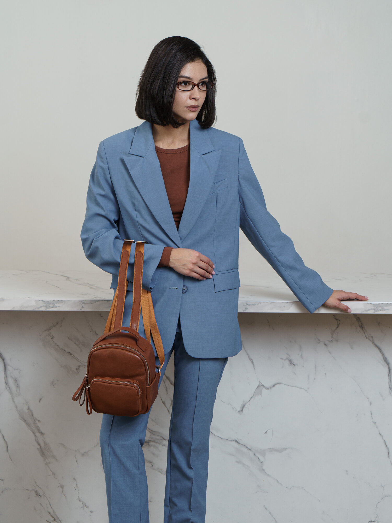 Рюкзак Paprika Bag Italy, фактура гладкая, коричневый — фото 1