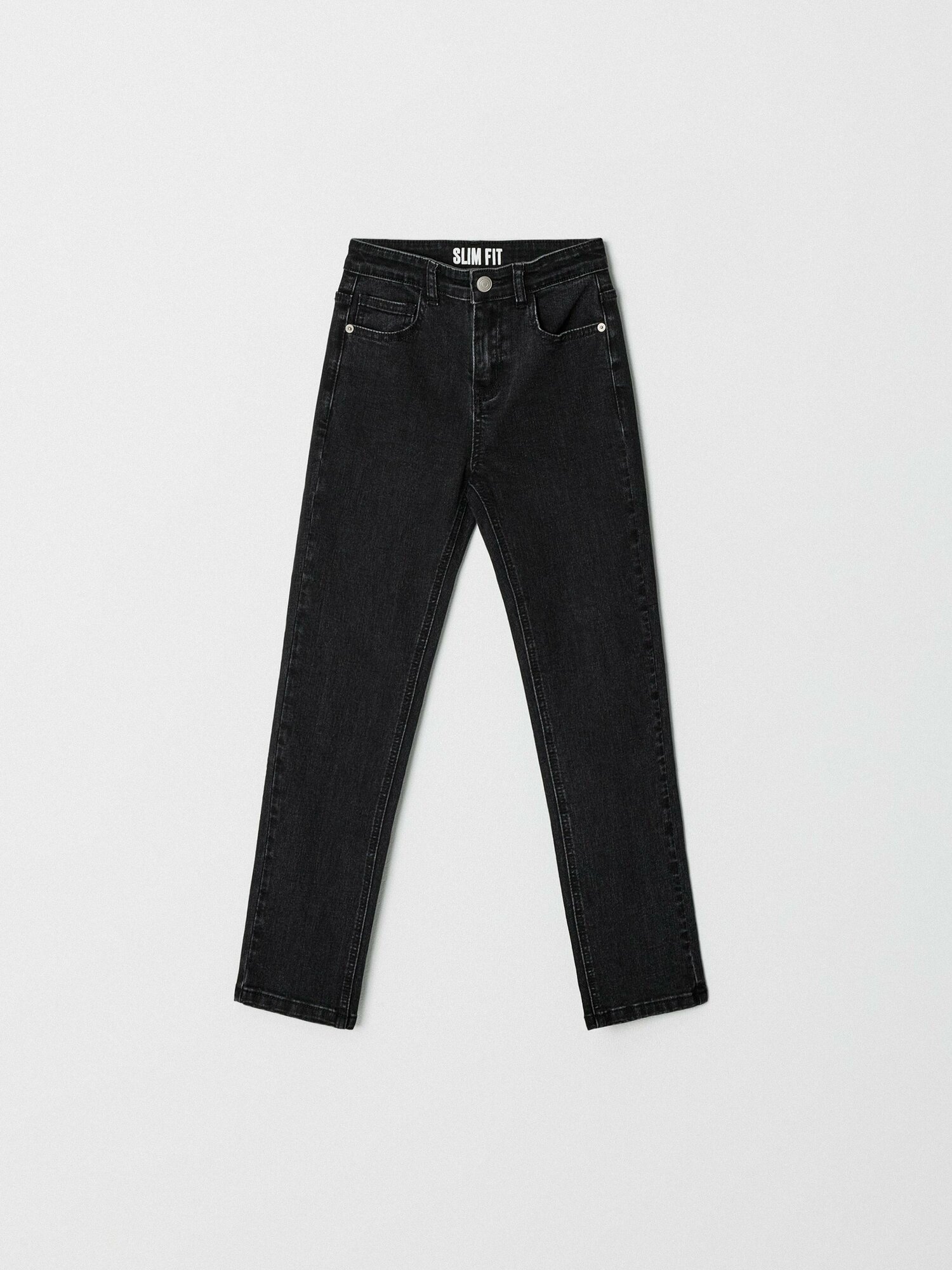 Джинсы  Sela Slim fit, размер 152, черный