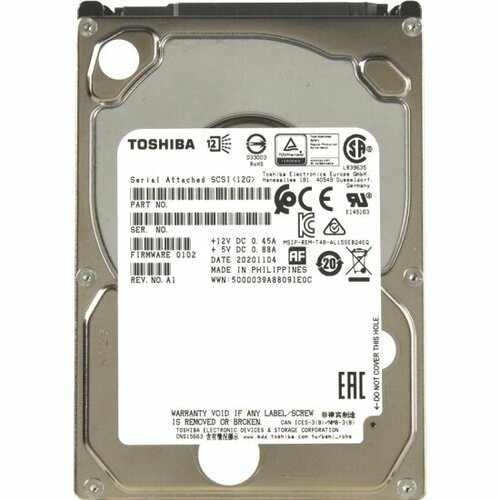 Жесткий диск Infortrend Toshiba Enterprise 25 SAS 12Gbs HDD 24TB 10000RPM HEST10S3240-0030C 2774500₽