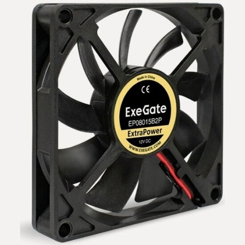Изображение товара Вентилятор для корпуса Exegate ExtraPower EP08015B2P 12В DC 80x80x15мм EX295237RUS