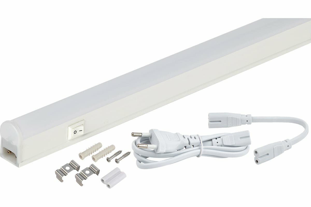 ЭРА Линейный светодиодный светильник LLED-01-04W-4000-W с выключателем, Б0017422