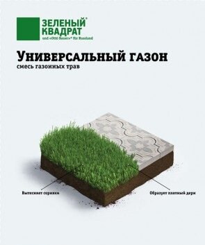 Газон Зеленый Квадрат Универсальный  0 3кг  уп  