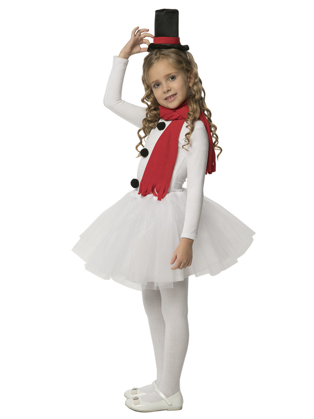 Детский карнавальный костюм Снеговик Девочка р.116-122 (размер 30) — фото 1