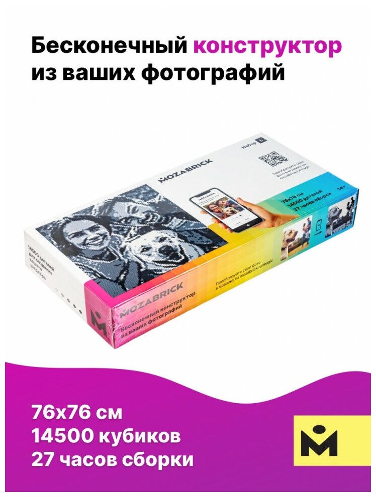 Бесконечный фото конструктор. Мозаика из любой фотографии. Набор L, MOZABRICK