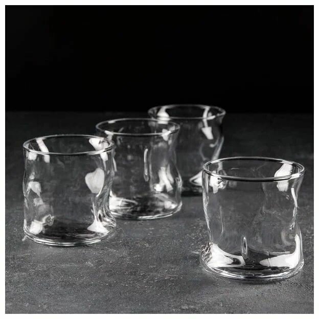 Стаканы Pasabahce "Amorf", 340мл, прозрачные, стекло, 4 шт, подарочная упаковка — фото 1