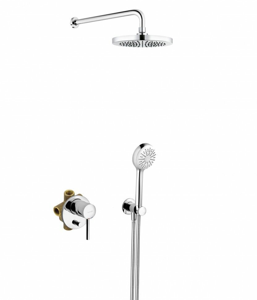 Душевой комплект Kludi Bozz 386300576, С внутренней частью