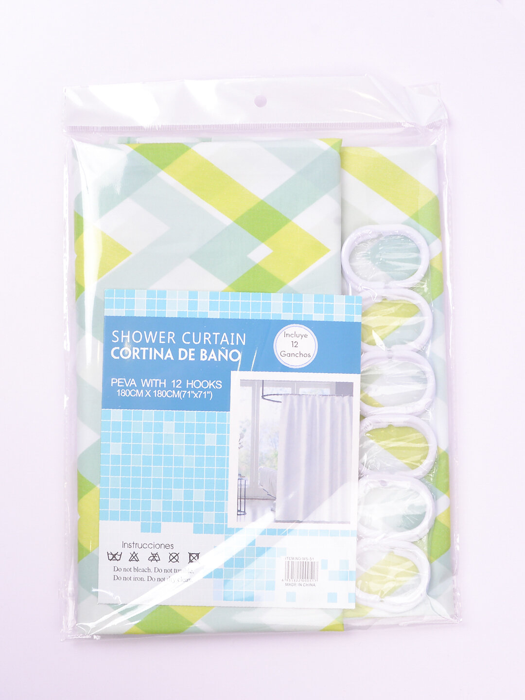 Штора для душа и ванной, 180 * 180 см, влагостойкий, яркий принт — фото 1