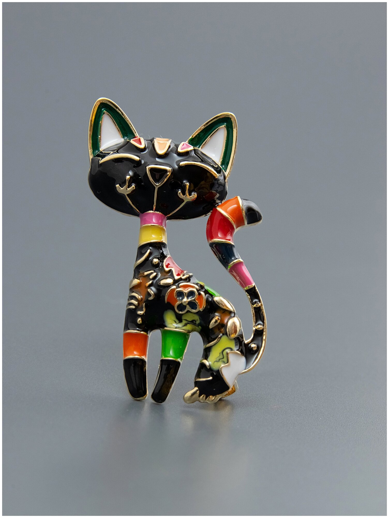 Брошь ЖемАрт, черный, золотой, желтый — фото 1