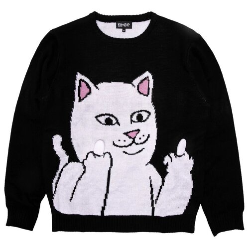 Свитер RIPNDIP Lord Nermal Flippy Knitty Sweater Black / S