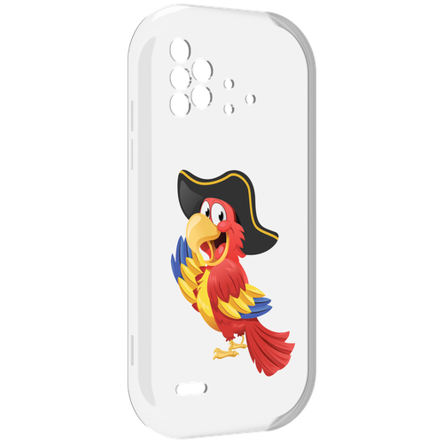 Чехол MyPads попугай-пират для UMIDIGI Bison X10 / X10 Pro задняя-панель-накладка-бампер