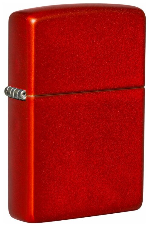 Зажигалка бензиновая ZIPPO Classic с покрытием Metallic Red, латунь/сталь, красная, матовая