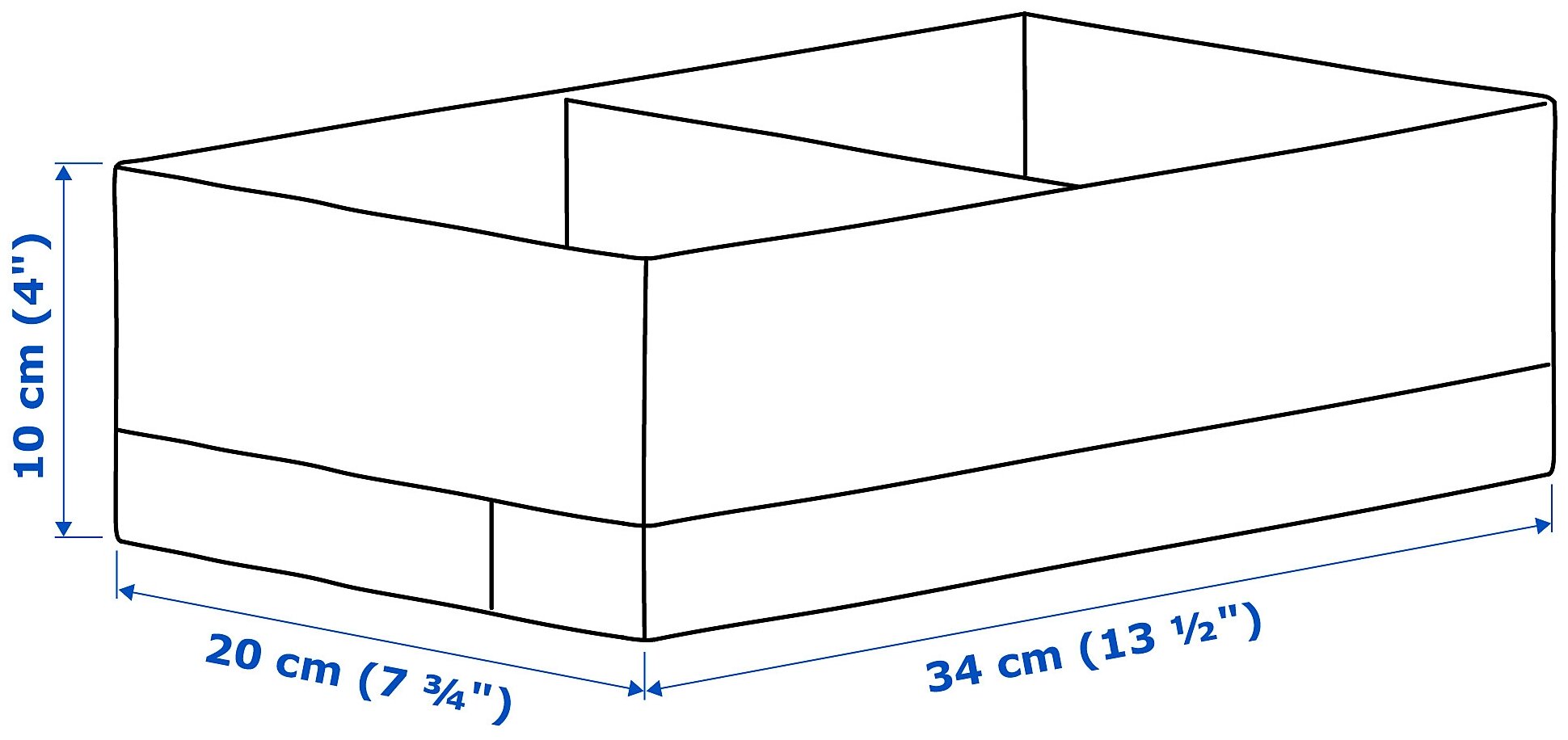 STUK стук ящик с отделениями 20x34x10 см белый - фотография № 3