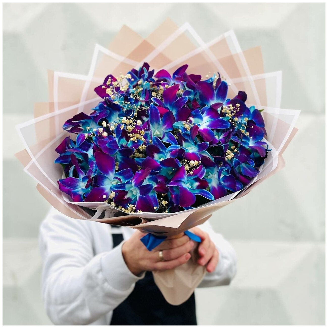 Букет из синих орхидей — фото 1