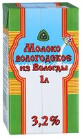 Молоко Из Вологды Вологодское ультрапастеризованное 3.2%, 1 л