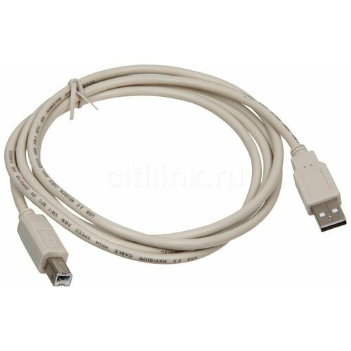 Кабель USB2.0 Buro USB A(m) - USB B(m), 1.8м, серый [usb2.0-am/bm] кабель usb 2 0 am bm 3 0м buro usb2 0 am bm 3