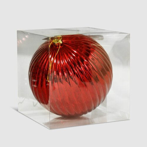 Шар новогодний на елку Unique Treasures красный 20 см