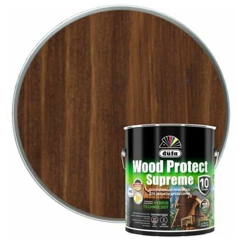 Пропитка декоративная для защиты древесины Dufa Wood Protect Supreme орех 2,5 л