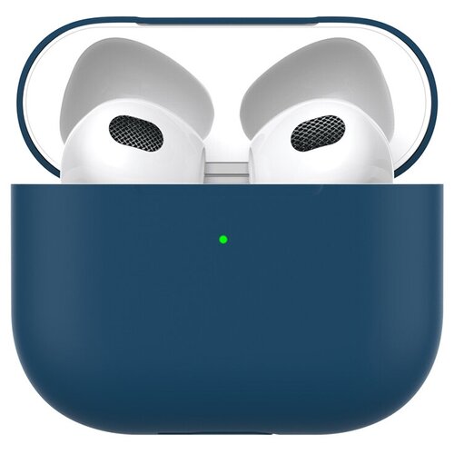 Силиконовый чехол для AirPods 3, синий, Deppa