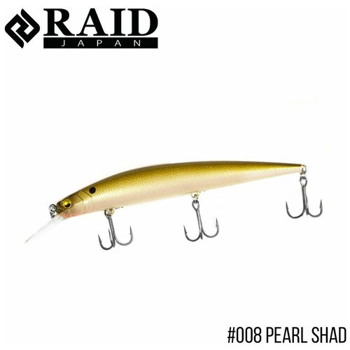 Воблер Raid Level Minnow Plus 125mm, 14g #008 Pearl Shad