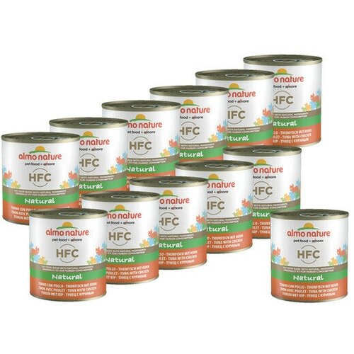 Almo Nature Консервы для Кошек с Курицей и Тунцом 028 кг х 12 шт 12720₽