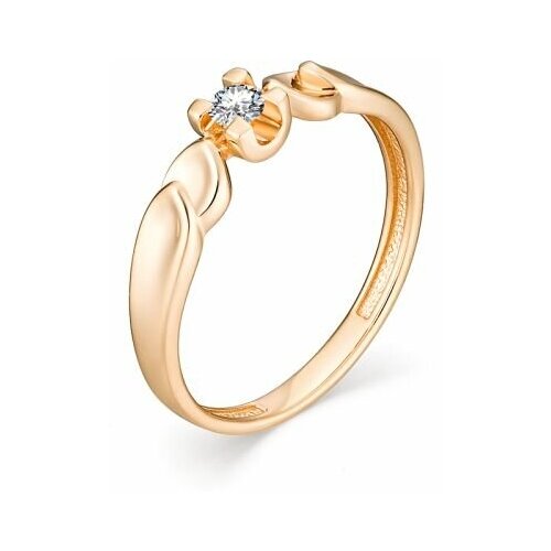 фото Золотое кольцо алькор 12964-100 с бриллиантом diamant-online