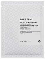 Mizon Enjoy Vital-Up Time Tone Up Mask осветляющая тканевая маска 25 мл 1 шт. саше