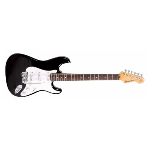 Encore LH-E6BLK левосторонняя электрогитара, форма Stratоcaster, SSS, цвет черный