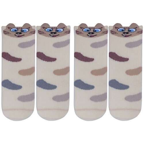 фото Комплект из 2 пар детских носков брестские (бчк) рис. 484, ш.белые, размер 13-14