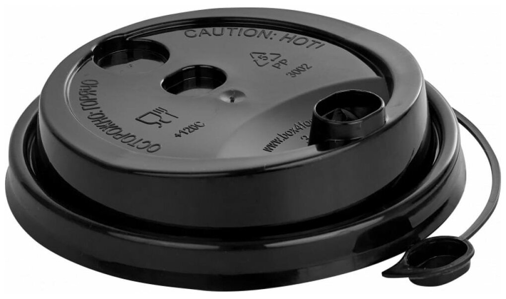 фото Вольгинский завод литьевых пластмасс Крышки для стаканов одноразовые пластиковые, 9см