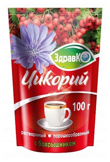 ЗдравКо Цикорий растворимый c боярышником, 100 г