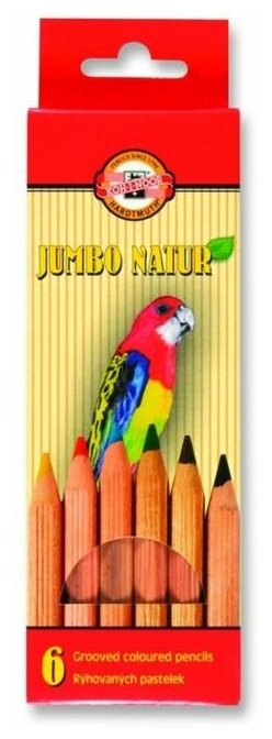 Карандаши утолщённые Jumbo Natur 2171/06N, 6 цветов