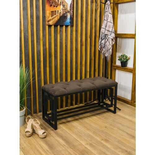 Банкетка металлическая с мягкой сидушкой