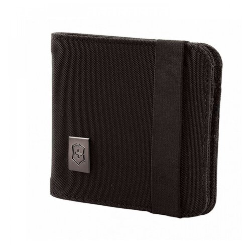 фото Кошелек victorinox, текстиль, гладкая фактура, на резинке, черный