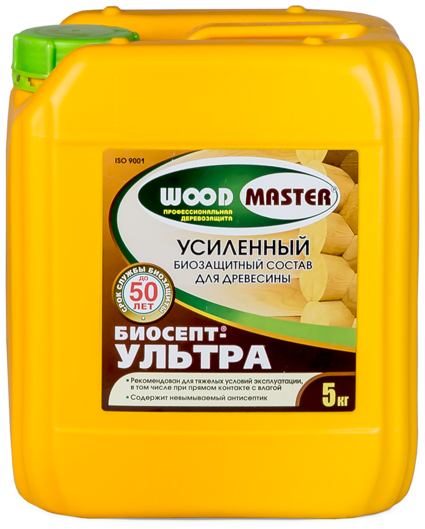 Усиленный биозащитный состав WOODMASTER биосепт-ультра (5кг.)