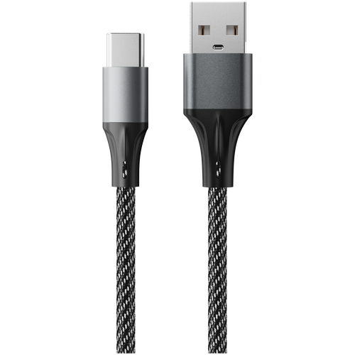 Кабель для быстрой зарядки Accesstyle USB Type-A - USB Type-C 30-F100M смартфонов, планшетов, ноутбуков, черный/серый кабель для быстрой зарядки accesstyle usb type c usb type c 30 f100m смартфонов планшетов ноутбуков черный