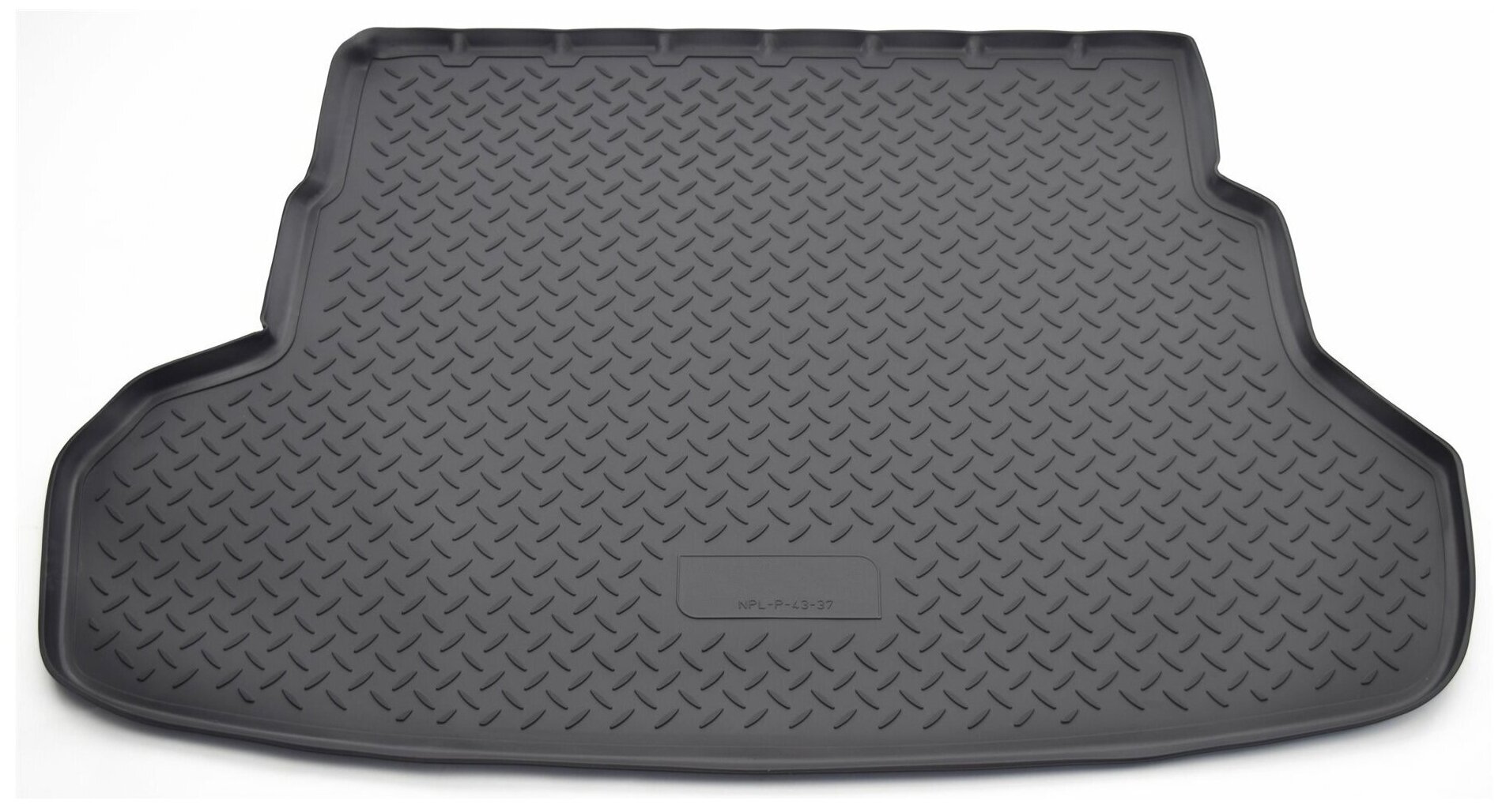 Коврик в багажник для Kia Rio 2011->2017 (Sedan) с бортиком полиуретановый черный / КИА Рио с 2011 года