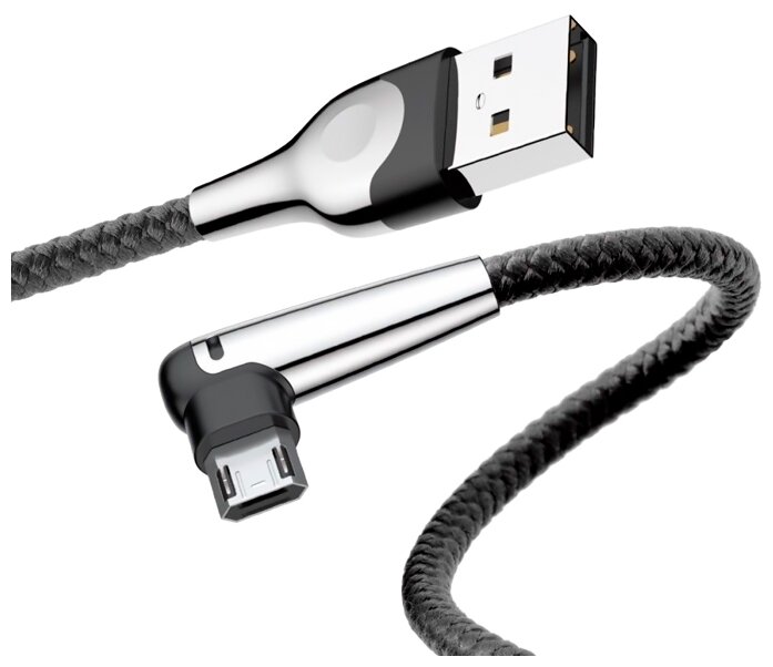 Кабель Baseus MVP Elbow USB - microUSB (CAMMVP-E01) 1 м черный фото 2