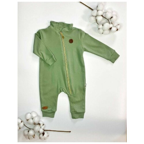 фото Комбинезон , открытая стопа, размер 9-12 мес, зеленый нет бренда
