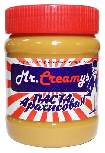 Арахисовая паста классическая Mr.Creamys, 340 г, пластиковая банка - фотография № 1