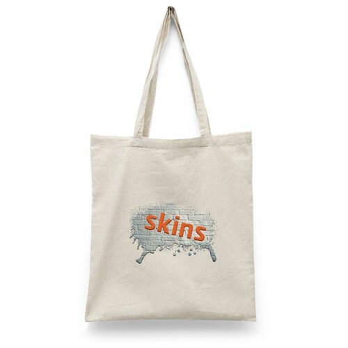 фото Сумка-шоппер унисекс каждому своё "сериал/skins/скинс" черная