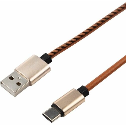 Кабель USB 2.0 - USB Type-C, М/М, 1 м, кожа, Rexant, кор, 18-1897