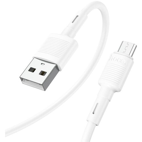 Кабель для зарядки телефона USB-MicroUSB; для смартфона; hoco X83 Victory; провод 1 метр; 2.4A; белый