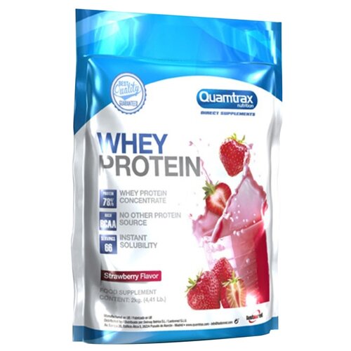 Протеин Quamtrax Nutrition Direct Whey Protein, 2000 гр., клубника