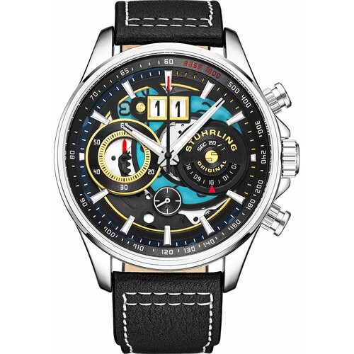 фото Наручные часы stuhrling наручные часы stuhrling 4010.3 с хронографом, черный