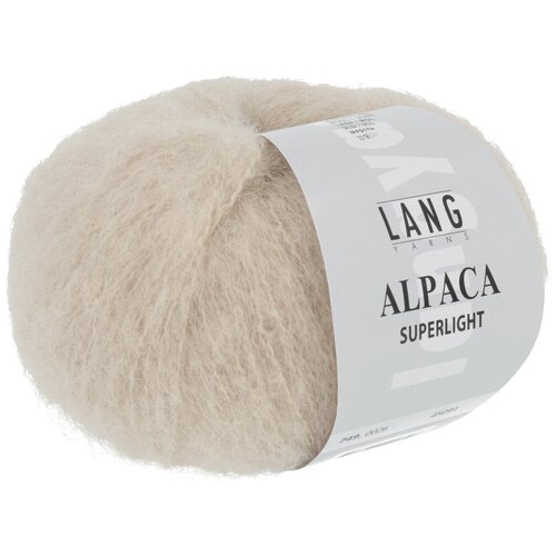 Пряжа Alpaca Superlight Lang Yarns( Альпака Суперлайт), цвет 0026-светлый беж, 25гр/199 м, 54% альпака, 22% шерсть, 24% полиамид, 1 моток.