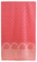 Aquarelle Полотенце Розы с точечками для лица 50х90 см розово-персиковый/коралл